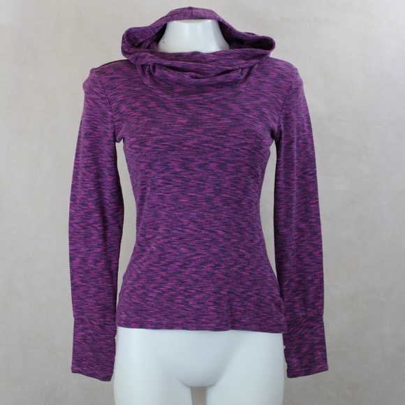 Columbia Tops - Columbia Heathered Running Shirt w/Half Hoodie